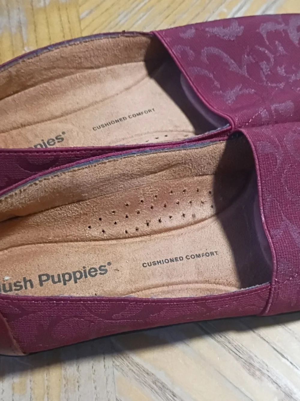 Hush Puppies Women's Burgundy Slip-On Flats